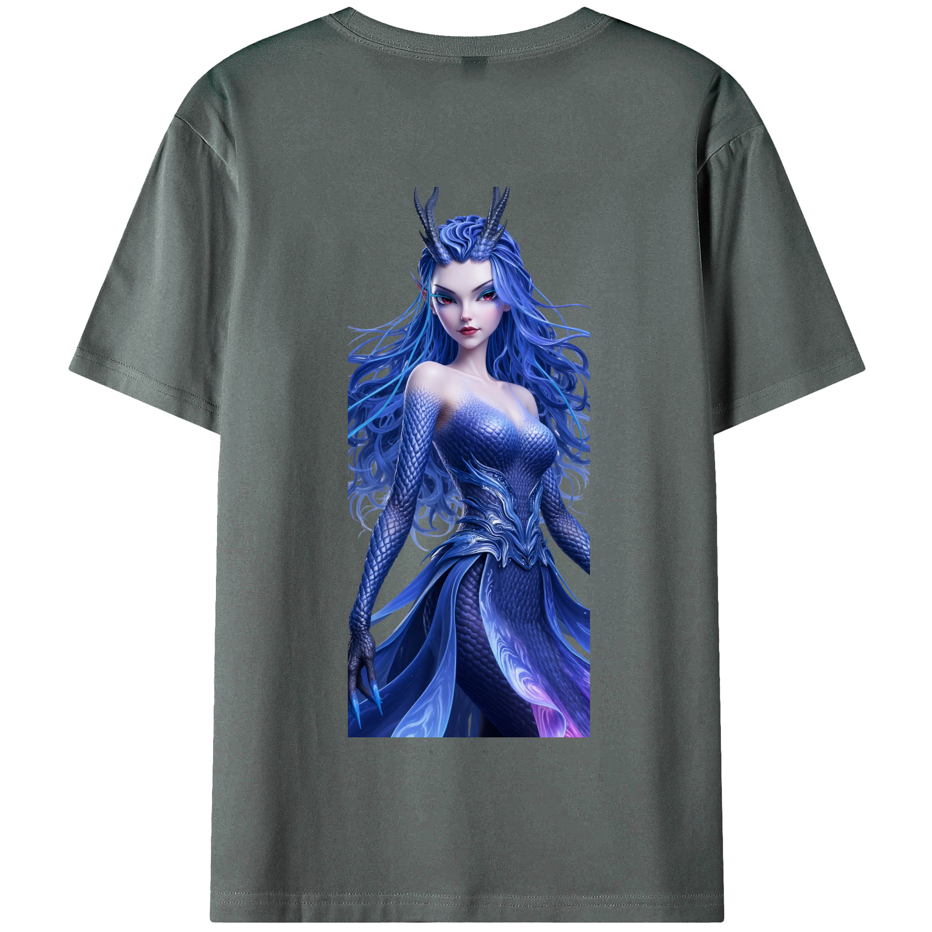 （画像用） Ne Zha 2 ナタ 魔童の大暴れ 綿100％半袖Tシャツ（背面プリント）